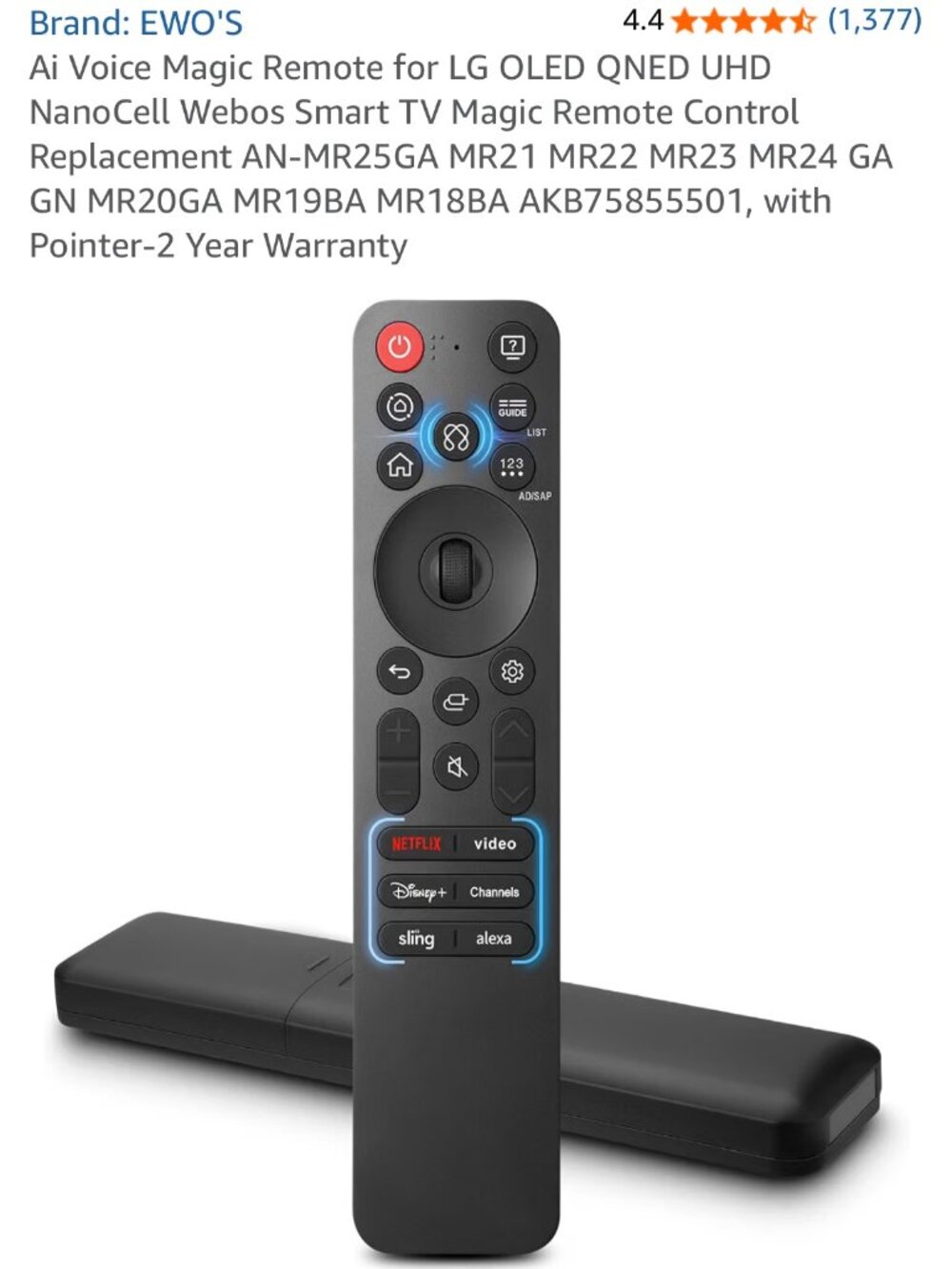 LG Magic Remote w/ AI Voice & Pointer – OLED/QNED/NanoCell Smart TV NEW